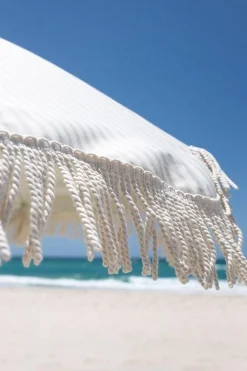 The Premium Beach Umbrella - Lauren'S Sage Stripe