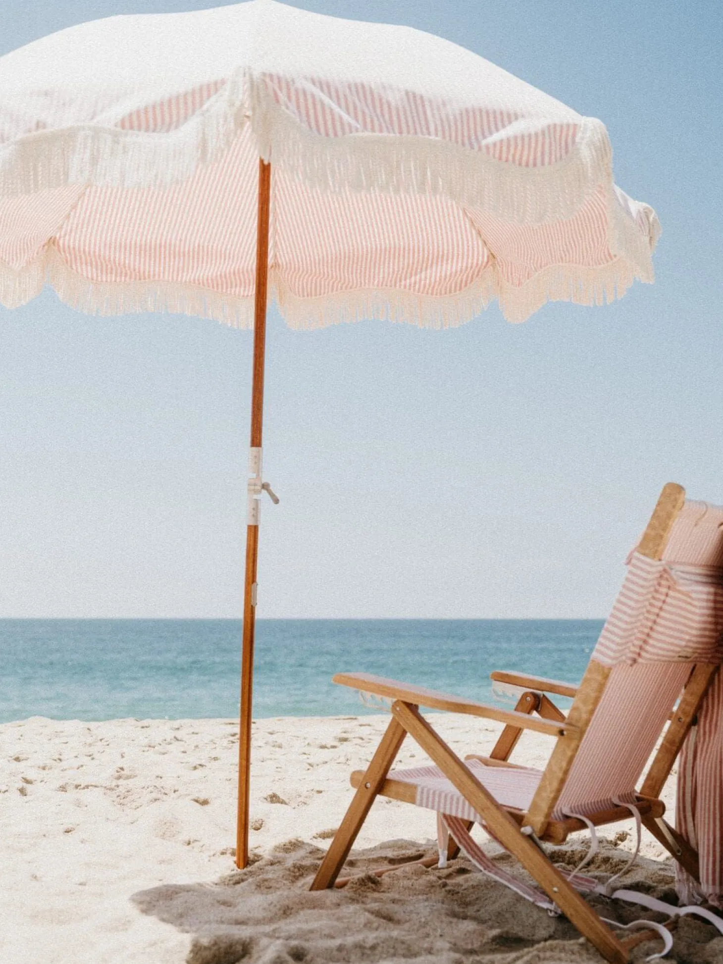 The Premium Beach Umbrella - Lauren'S Pink Stripe