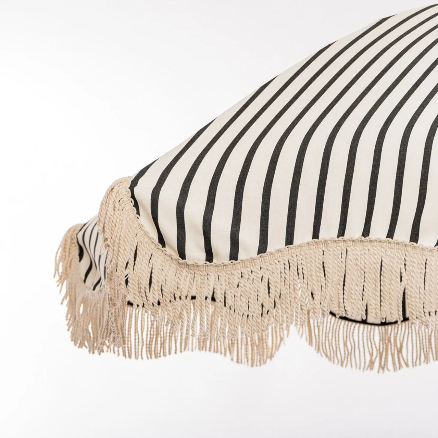 The Premium Beach Umbrella - Monaco Black Stripe