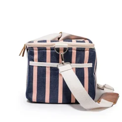 The Premium Cooler Bag - Monaco Navy And Pink Stripe