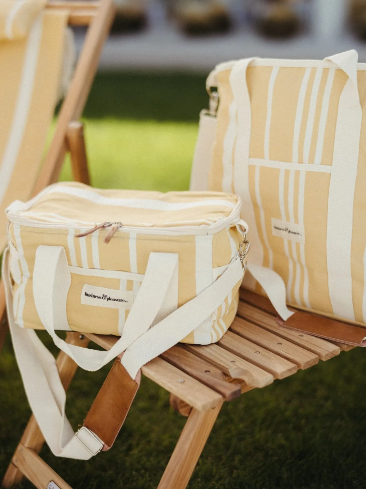 The Premium Cooler Bag - Vintage Yellow Stripe