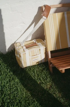 The Premium Cooler Bag - Vintage Yellow Stripe