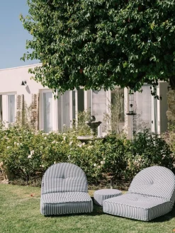 The Reclining Pillow Lounger - Lauren'S Navy Stripe