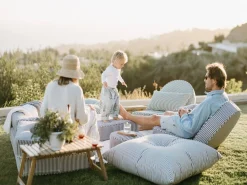 The Reclining Pillow Lounger - Lauren'S Navy Stripe