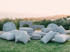 The Reclining Pillow Lounger - Lauren'S Navy Stripe
