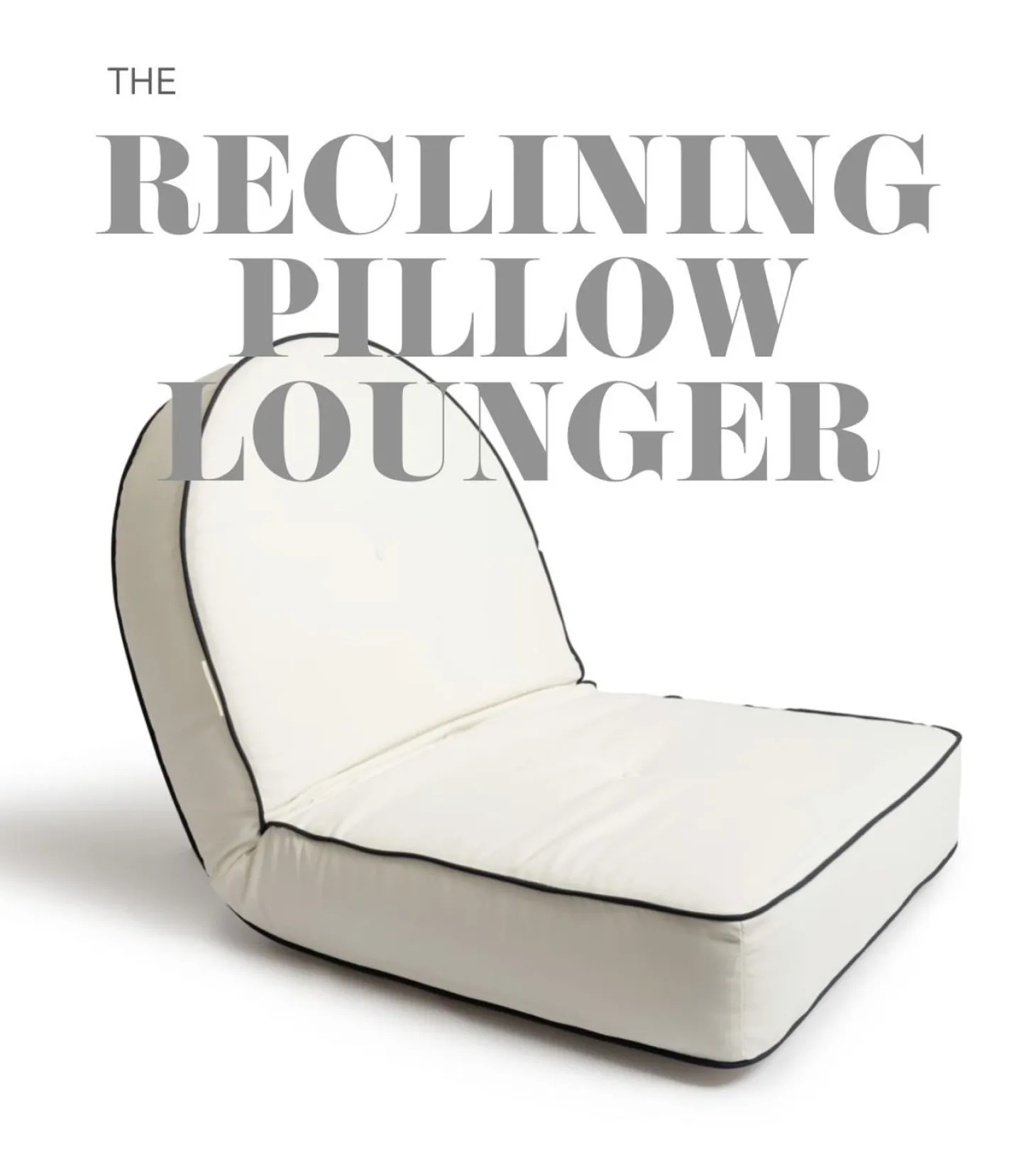 The Reclining Pillow Lounger - Lauren'S Sage Stripe