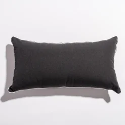 The Rectangle Throw Pillow - Rivie Black