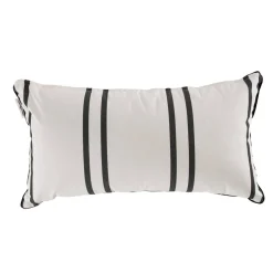 The Rectangle Throw Pillow - Malibu Black Stripe