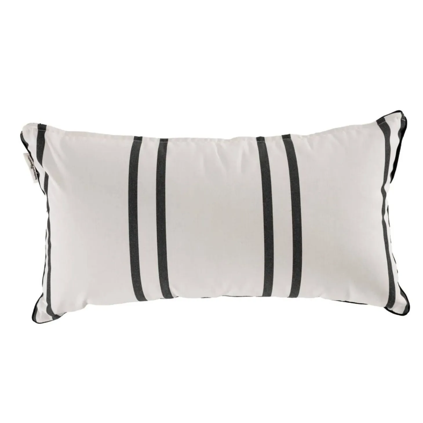 The Rectangle Throw Pillow - Malibu Black Stripe