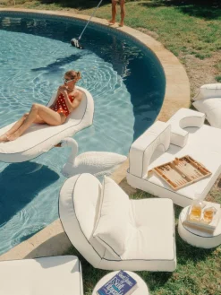 The Rectangle Throw Pillow - Rivie White