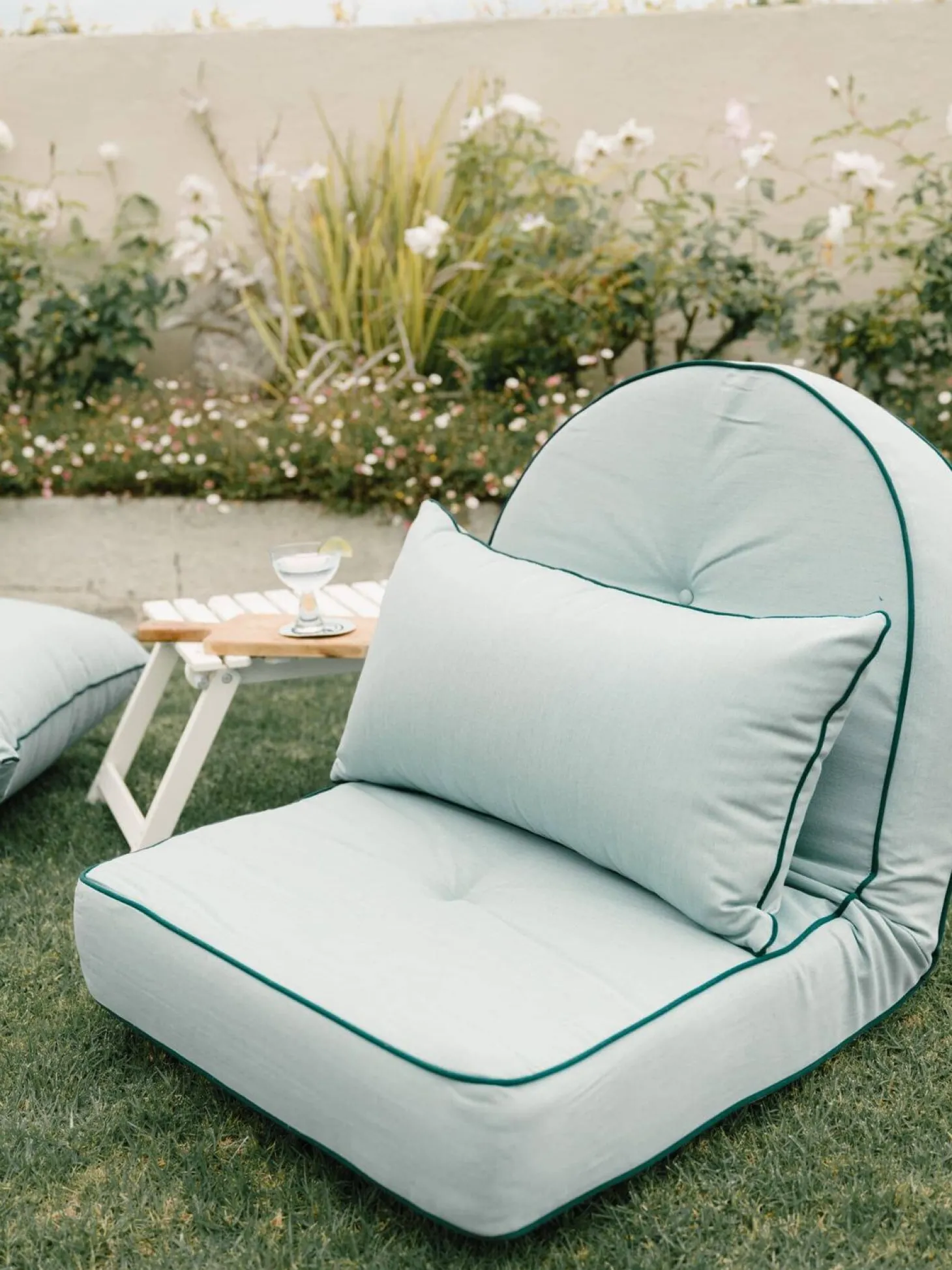 The Rectangle Throw Pillow - Rivie Green