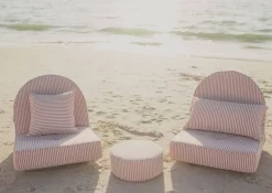 The Rectangle Throw Pillow - Lauren'S Pink Stripe