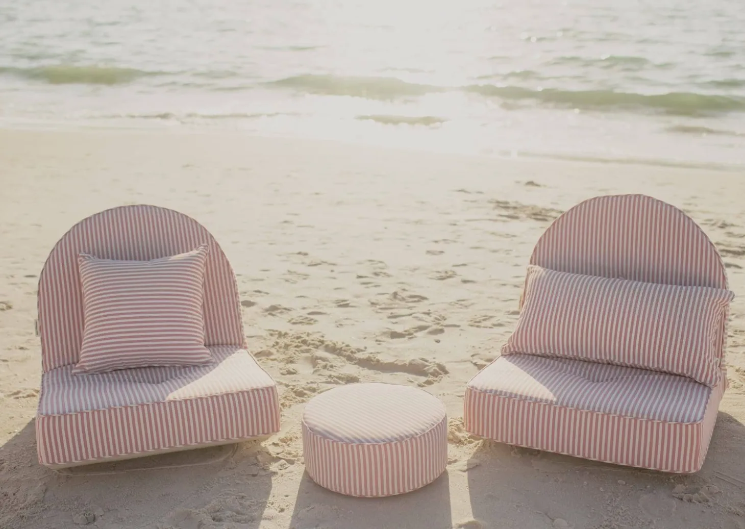 The Rectangle Throw Pillow - Lauren'S Pink Stripe