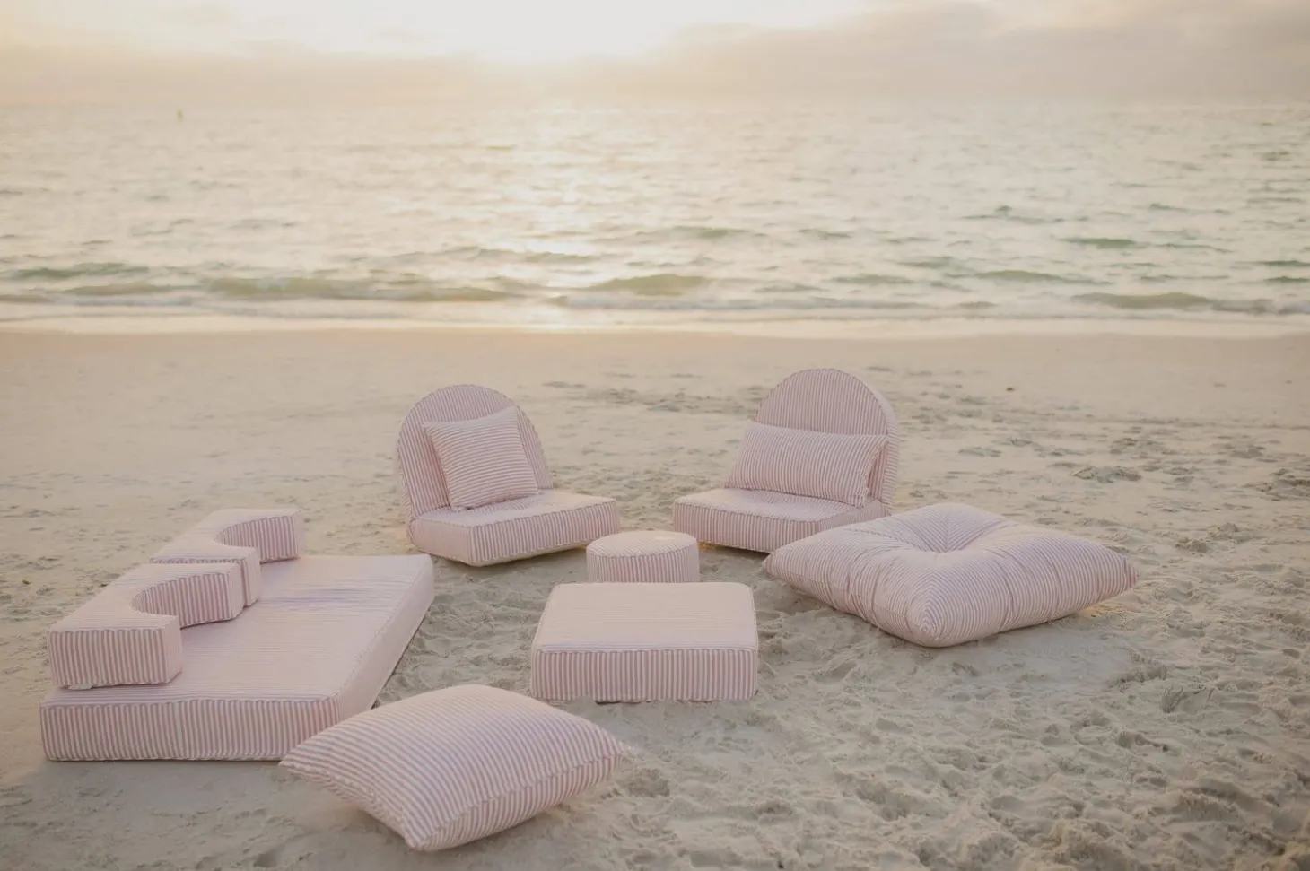 The Rectangle Throw Pillow - Lauren'S Pink Stripe