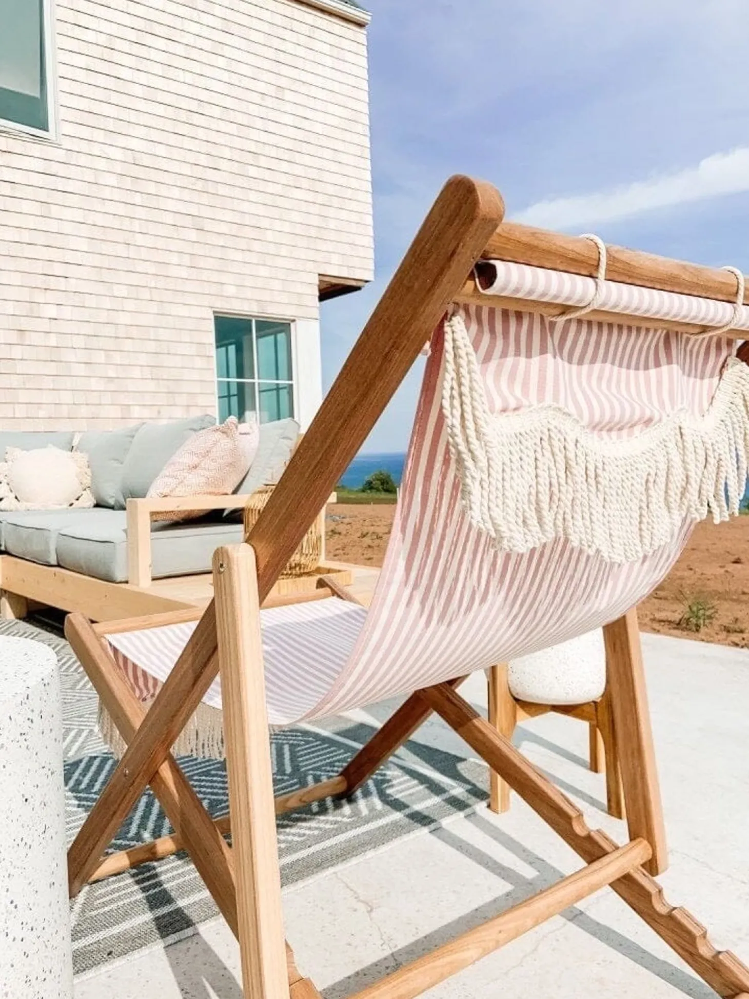 The Sling Chair - Lauren'S Pink Stripe