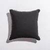 The Small Square Throw Pillow - Rivie Black
