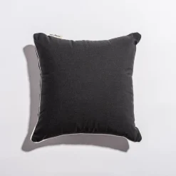 The Small Square Throw Pillow - Rivie Black
