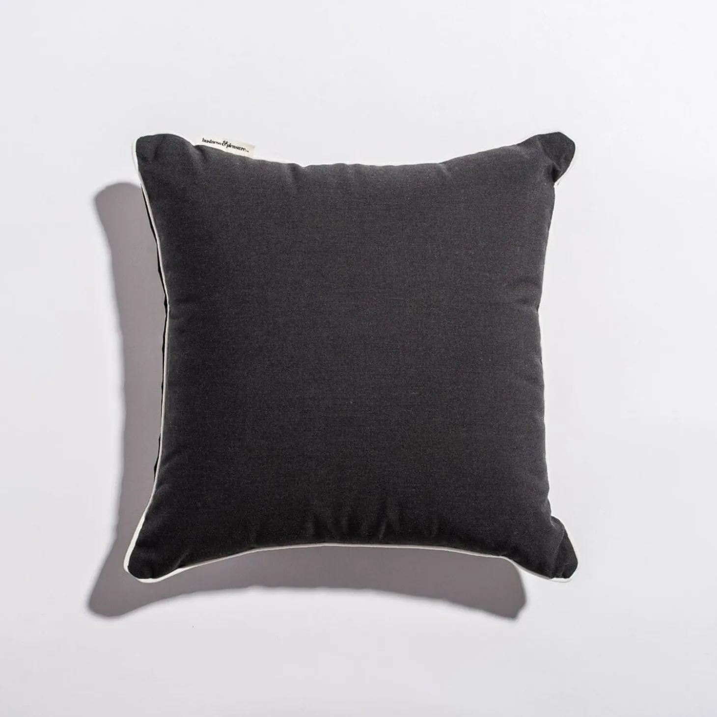 The Small Square Throw Pillow - Rivie Black