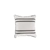 The Small Square Throw Pillow - Malibu Black Stripe