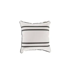 The Small Square Throw Pillow - Malibu Black Stripe