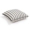 The Small Square Throw Pillow - Monaco Black Stripe