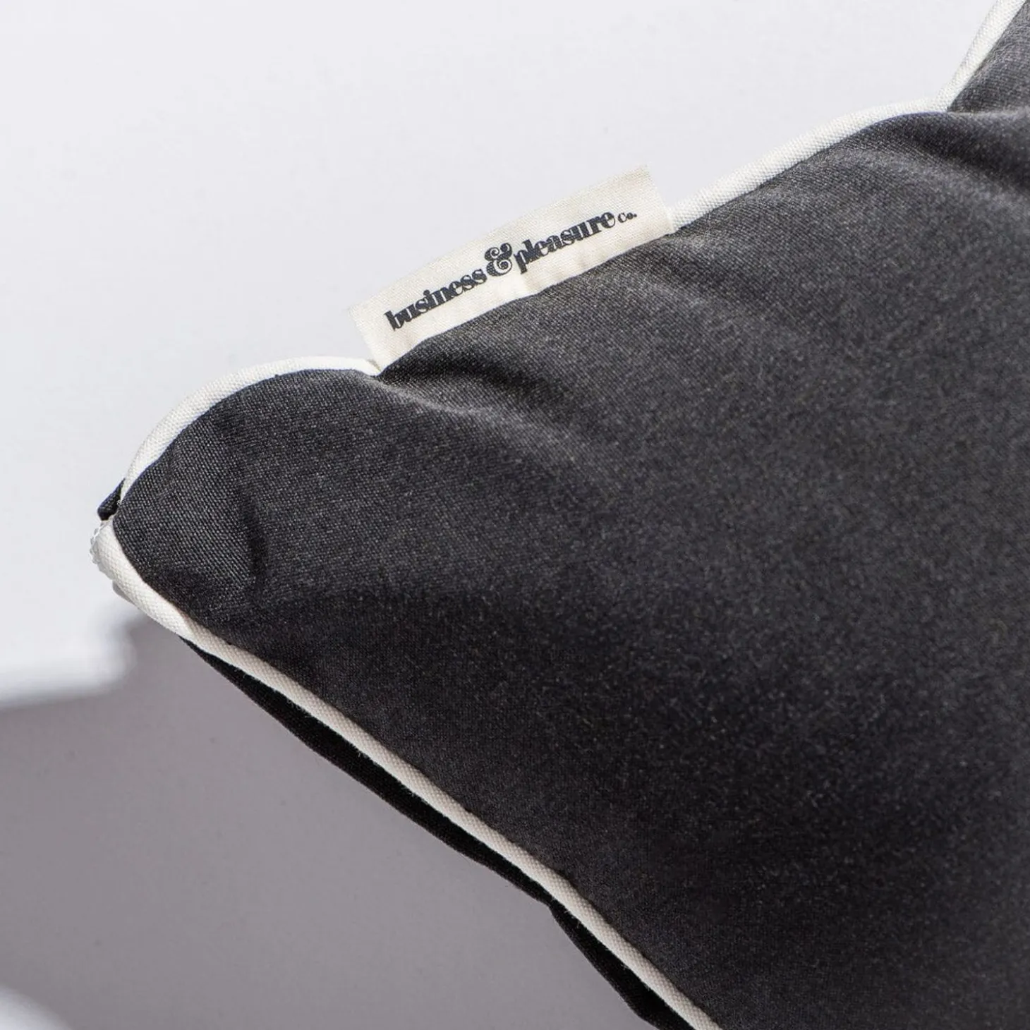 The Small Square Throw Pillow - Rivie Black