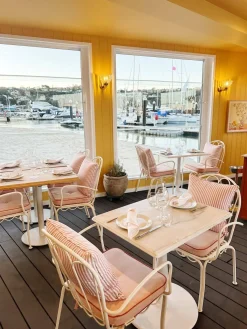 The Small Square Throw Pillow - Lauren'S Pink Stripe