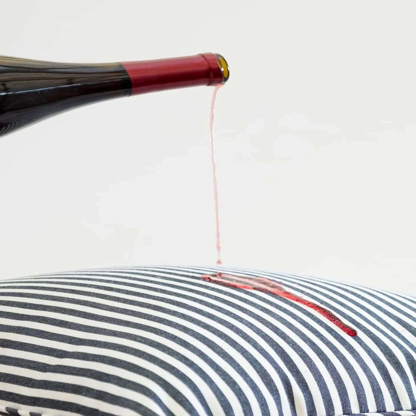 The Small Square Throw Pillow - Lauren'S Navy Stripe