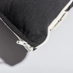 The Small Square Throw Pillow - Rivie Black