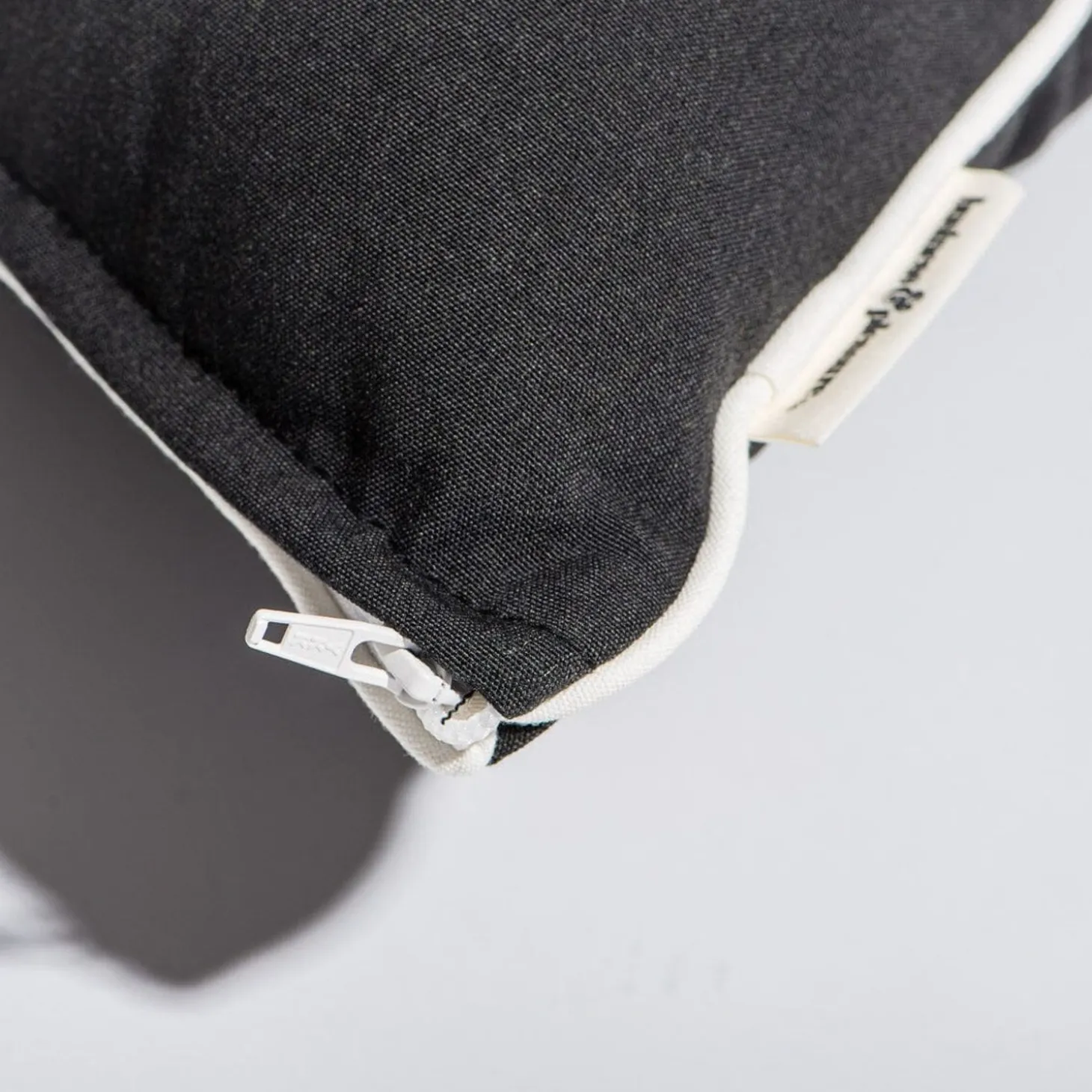 The Small Square Throw Pillow - Rivie Black