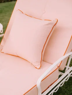 The Small Square Throw Pillow - Rivie Pink