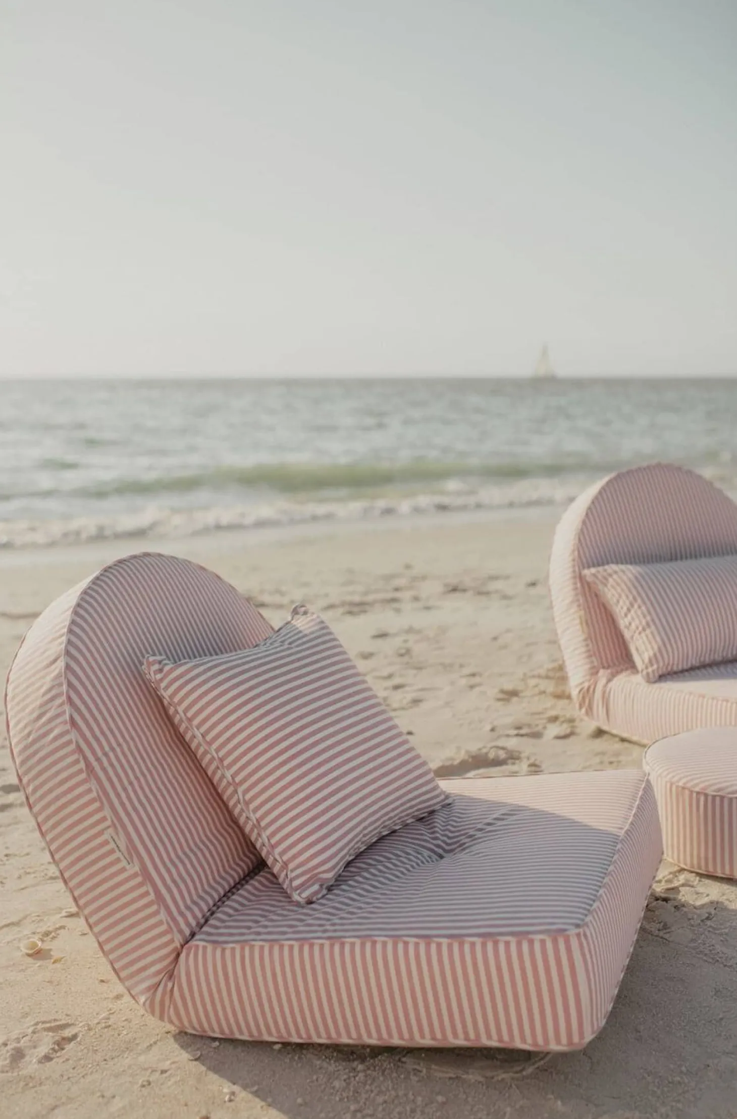 The Small Square Throw Pillow - Lauren'S Pink Stripe