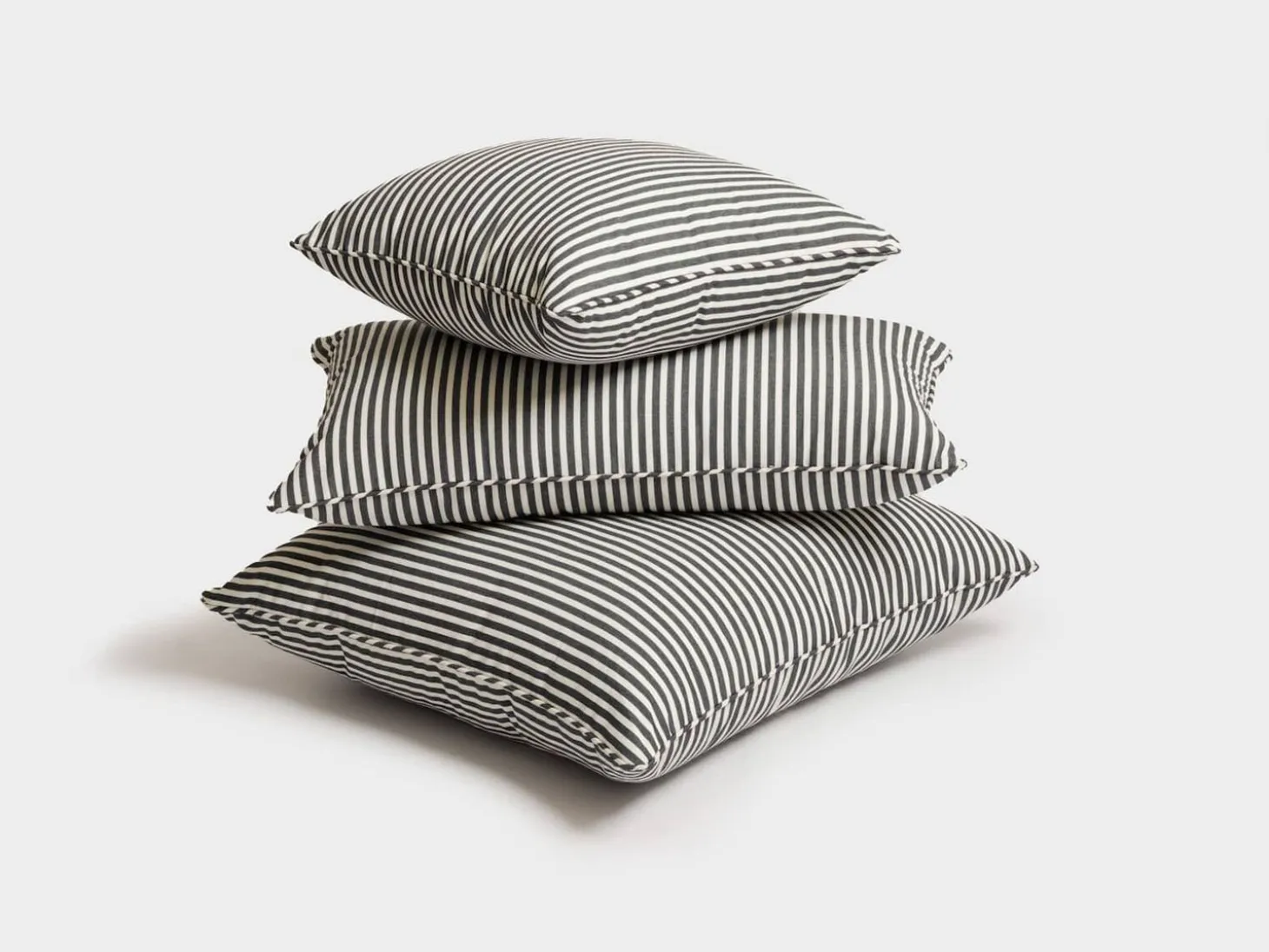 The Small Square Throw Pillow - Lauren'S Navy Stripe