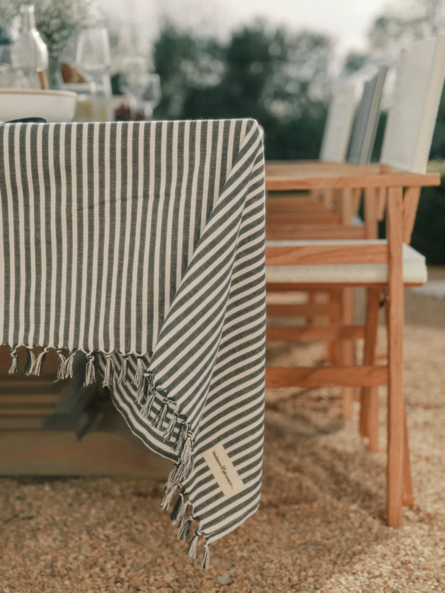 The Table Cloth - Lauren'S Navy Stripe