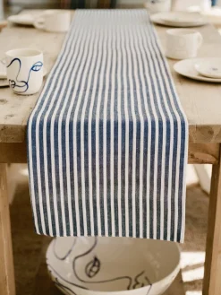The Table Runner - Lauren'S Navy Stripe