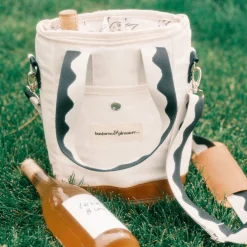 The Wine Cooler Tote Bag - Rivie White